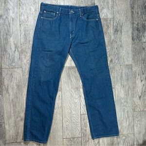 LEVI’S LEVI STRAUSS White Stitch 569 Loose Straight Fit Blue Jeans 36 x 34